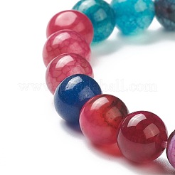 天然石瑪瑙ビーズストレッチブレスレット  ラウンド  ビーズ：8~8.5mm  内径：2-1/8インチ（5.5cm）&nbsp;BJEW-D446-C-05