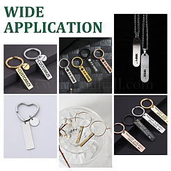 80Pcs 304 Stainless Steel Stamping Blank Tag Pendants&nbsp;STAS-UN0054-24