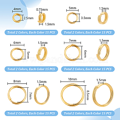 180Pcs 12 Styles Brass Split Rings&nbsp;FIND-PH0020-26
