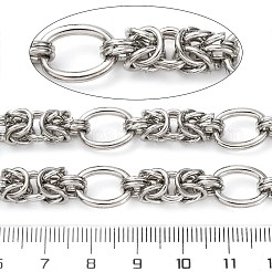 304ステンレス鋼のノットと楕円形のリンクチェーン  溶接されていない  ステンレス鋼色  13x10x2mm&nbsp;CHS-S012-06P