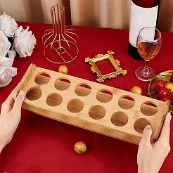 12-Slot Wooden Shot Glass Tray Holders&nbsp;ODIS-WH0027-031