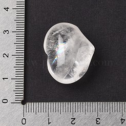 天然水晶の愛のハートの石  レイキバランシング用のポケットパームストーン  20x25~26x12~13mm&nbsp;G-I367-02G