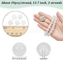 Round Natural White Jade Beads Strands&nbsp;G-NB0005-14A