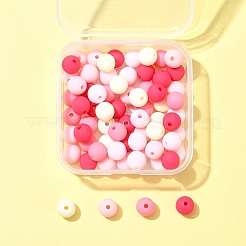 70Pcs Rubberized Style Acrylic Beads&nbsp;MACR-FS0001-71B