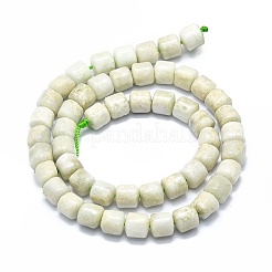 天然ミャンマー玉玉連売り  コラム  8x8mm  穴：1mm  約51個/連  15.35インチ（39cm）&nbsp;G-F715-030