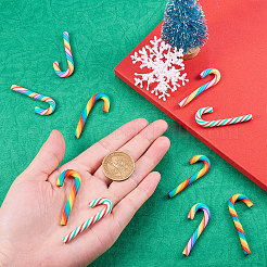 手作り樹脂粘土ビーズ  穴がない  クリスマススティック  クリスマスのために  ミックスカラー  46~52x17~20x5mm  4色  5個/カラー  20個/袋&nbsp;CLAY-CJ0001-03