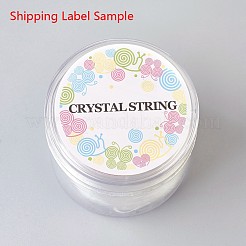 フラット弾性クリスタルストリング  弾性ビーズ糸  ストレッチブレスレット作り用  ライラック  0.5mm  約328.08ヤード（300m）/ロール&nbsp;EW-J001-0.5mm-06