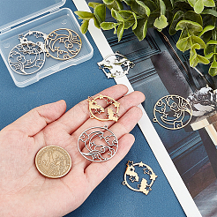 8Pcs 4 Style Ion Plating(IP) 201 Stainless Steel Pendants&nbsp;STAS-UN0033-32
