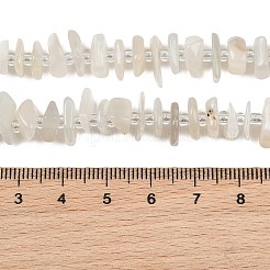 天然ホワイトムーンストーンビーズ連売り  ナゲット  7.5~13x6~13x2~5mm  穴：0.9mm  約68~86個/連  15.35~15.75''（39~40センチメートル）&nbsp;GG-CBA3A44-B03-01