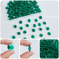 120Pcs Electroplate Glass Links Connectors&nbsp;GLAA-SP0001-73A