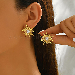 Stainless Steel Flower Stud Earrings&nbsp;YX0198