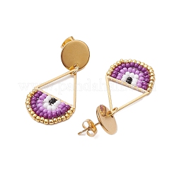 Seed Bead Teardrop Stud Earrings&nbsp;EJEW-MZ00251-03