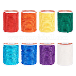 8 Rolls 8 Colors Round Waxed Polyester Cord&nbsp;YC-TA0001-26