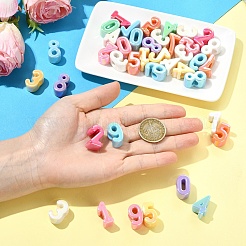 45Pcs 9 Colors Opaque UV Plating Acrylic Beads&nbsp;PACR-YW0001-58
