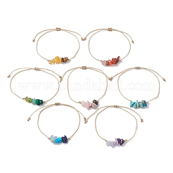 7Pcs 7 Styles Natural & Synthetic Mixed Gemstone Braided Bead Bracelets Set&nbsp;BJEW-JB11034