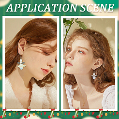 DIYエンジェルアクリル＆合金＆樹脂ラインストーンビーズダングルイヤリング作りキット  ミックスカラー  12x10mm  穴：2~2.5mm&nbsp;DIY-SC0027-15