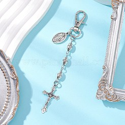 Cross & Oval with Virgin Mary Tibetan Style Alloy Pendant Decorations&nbsp;HJEW-JM02732