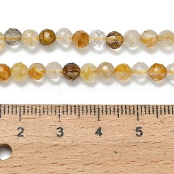 Grade A Natural Yellow Hematoid Quartz Beads Strands&nbsp;G-L642-F04-4mm