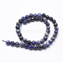 Natural Sodalite Beads Strands&nbsp;X-G-D840-19-6mm