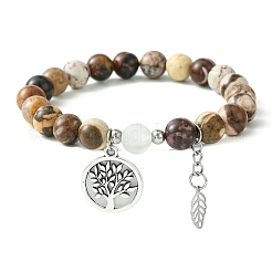 Natural & Synthetic Gemstone Stretch Bracelets&nbsp;BJEW-JB09885