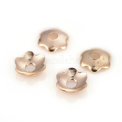 6-花びら鉄ビーズキャップ  花  ライトゴールド  3.5x0.1mm  穴：1mm&nbsp;IFIN-F152-02LG