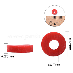 150g15色手作りポリマークレイビーズ  ヒシビーズ  ジュエリー工芸用品のDIY用  ディスク/フラットラウンド  ミックスカラー  4x1mm  穴：1mm  10 G /カラー&nbsp;CLAY-JP0001-14-4mm