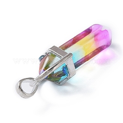 Faceted Bullet Glass Pointed Pendants&nbsp;GLAA-CJC0001-16F