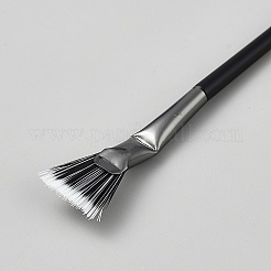 アイケア化粧ブラシ  木製とアルミ製のハンドル付き  ブラック  16.5x1.9x0.55cm&nbsp;MRMJ-WH20008-09