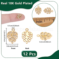 12Pcs Brass Micro Pave Cubic Zirconia Pendants&nbsp;KK-UN0006-02