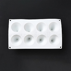 コーン diy キャンドル シリコン型  香りのよいキャンドル作りに  8つの空洞  ホワイト  29.5x17x7.3cm  穴：7mm  内径：5.9x7.1のCM&nbsp;CAND-B002-15
