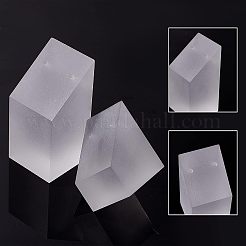 アクリルイヤリングディスプレイフレーム  艶消し  ホワイト  2.95~3x2.95〜x3.9~6.15cm  穴：2mm  2個/セット&nbsp;EDIS-WH0006-22