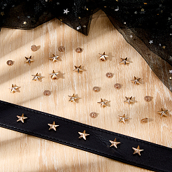 60 Bags Star Zinc Alloy Convexity Rivets Set&nbsp;FIND-FH0018-30LG