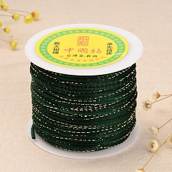 ラウンドポリエステルメタリックコード  濃い緑  2mm  100メートル/ロール&nbsp;OCOR-L021-03
