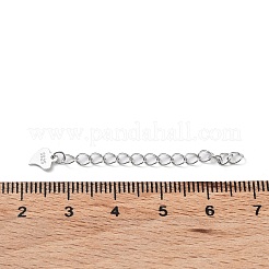 Rhodium Plated 925 Sterling Silver Chain Extenders&nbsp;STER-G036-19P