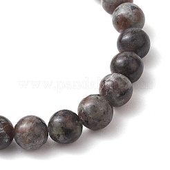 8mm Round Natural Fluorescent Syenite Rock(Glow under UV Light) Beaded Streth Bracelets&nbsp;BJEW-JB10859