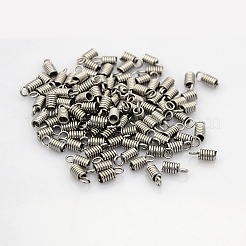 変色に強い304ステンレススチール製ターミネーター  脊髄コイル  ステンレス鋼色  9x3.5mm  穴：2mm  内径：2mm&nbsp;STAS-N024-06-2mm