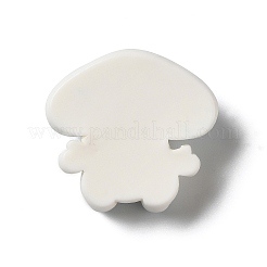 オペーク樹脂カボション  キノコ  ライトスカイブルー  23.5x25x10mm&nbsp;RESI-C031-01D