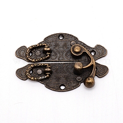 Zinc Alloy Lock Catch Clasps&nbsp;PALLOY-WH0070-80AB-02