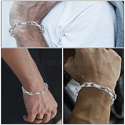1Pc Stainless Steel Cable Chain Bracelets for Men&nbsp;BJEW-LP0001-02