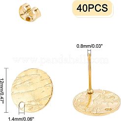 40Pcs 304 Stainless Steel Stud Earring Findings&nbsp;STAS-UN0025-27