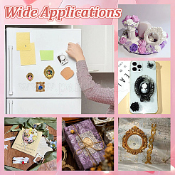 12Pcs 3 Styles Rectangle Oval Heart Resin Embossed Photo Frames&nbsp;AJEW-NB0007-78