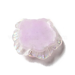 クリア樹脂カボション  花  ABカラーメッキ  ミックスカラー  29~31x29~31x11mm&nbsp;CRES-M014-21