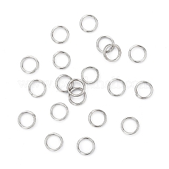 真鍮スプリットリング  ダブルループ丸カン  プラチナ  6x1.5mm  内径：5mm&nbsp;KK-E647-10P-6mm
