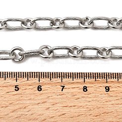 304ステンレススチール製オーバルリンクチェーンネックレス（女性・男性用）  変色しない  ステンレス鋼色  17.68インチ（44.9cm）&nbsp;NJEW-A054-01P
