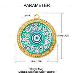 Printed 304 Stainless Steel Pendants&nbsp;SA-OY003-05G