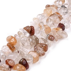 Chip Natural Rutilated Quartz Bead Strands&nbsp;G-L454-08