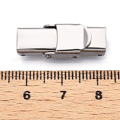 Tarnish Resistant Smooth Surface 201 Stainless Steel Watch Band Clasps&nbsp;STAS-R063-64