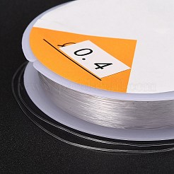ラウンドクリスタル弾性ストレッチスレッド  ブレスレット用ジェムストーンジュエリービーズクラフト作り  透明  0.4mm  約19.6ヤード（18m）/ロール&nbsp;EW-Z001-D01-0.4mm
