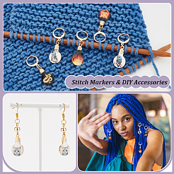 Alloy Enamel Pendant Stitch Markers&nbsp;HJEW-AB00237