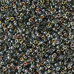MIYUKIラウンドロカイユビーズ  日本製シードビーズ  11/0  （rr4551)クリスタル/エリア（vm）  2x1.3mm  穴：0.8mm  約5500個/50g&nbsp;SEED-X0054-RR4551